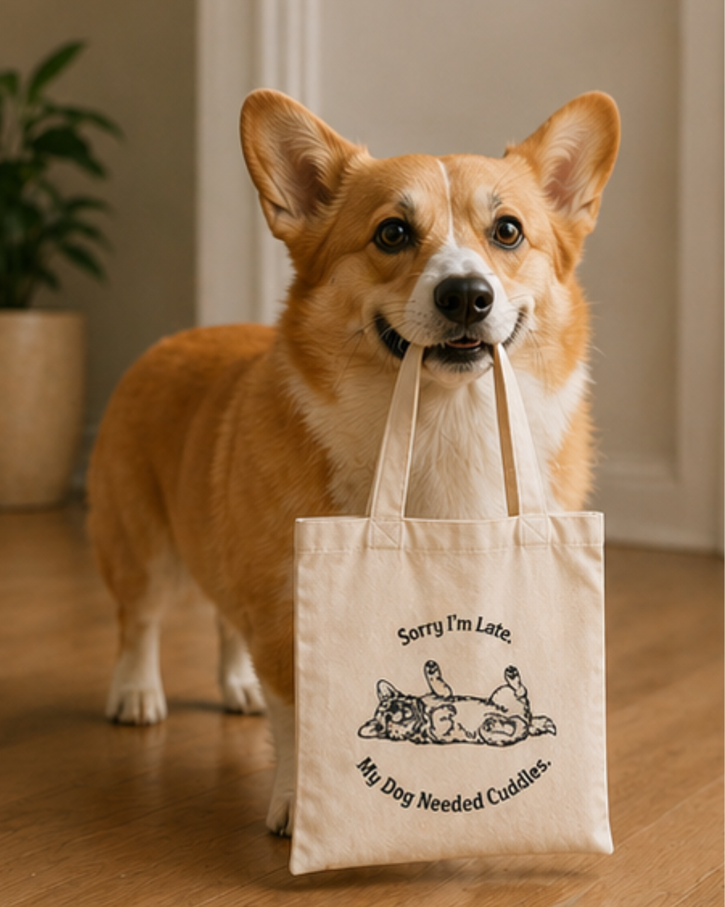 Sorry I’m Late My Dog Needed Cuddles | Tote Bag